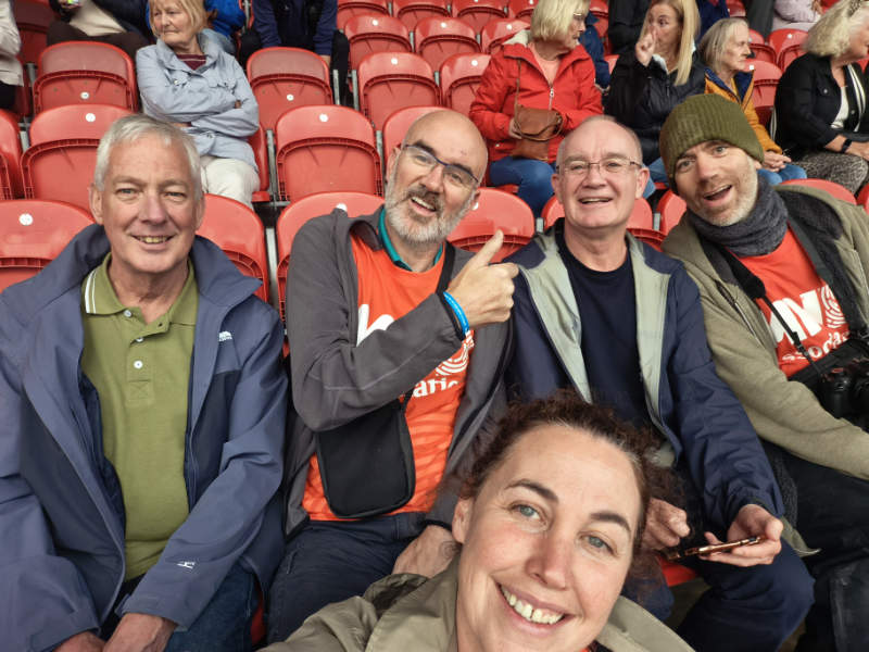 Branch supporters in the Brewdog Stadium in St Helens