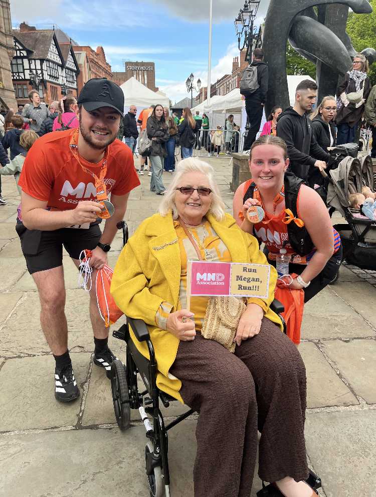 Megan pictured with her Grandmother Joan and Jamie