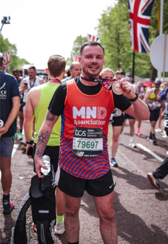 Jack Ruddin after running the London Marathon